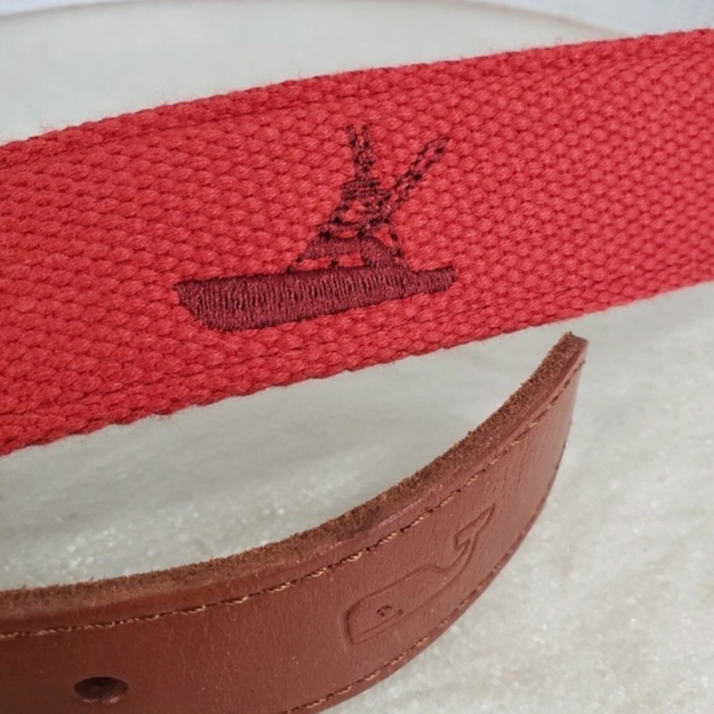 Vineyard Vines Red and Brown Men's Belt